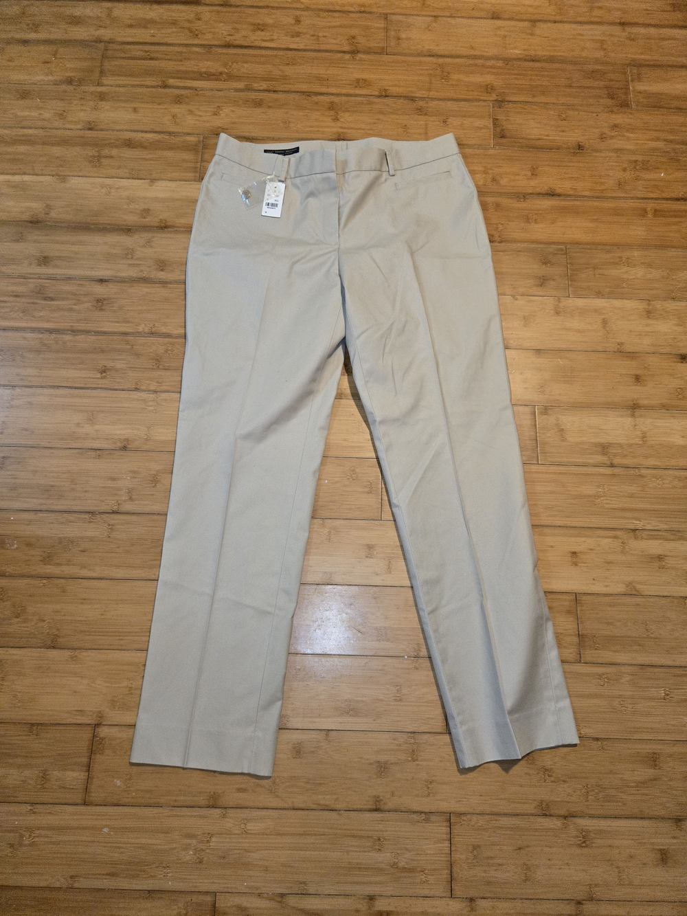 Womens Pants-BROOKS BROTHERS Beige cotton "Natalie Fit" slim fit-10